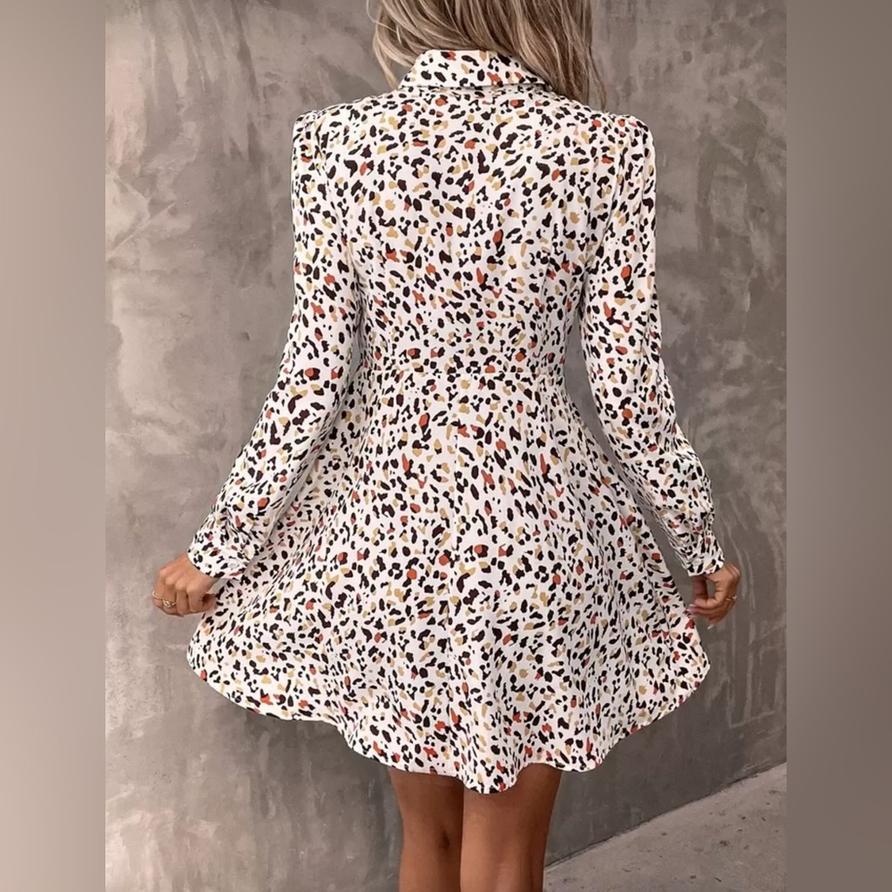 Stylish Multicolor Leopard Print Dress - Picture 2 of 3